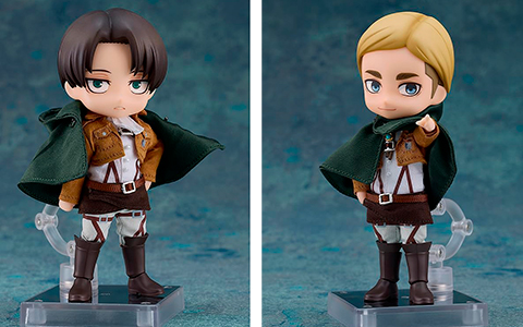 Attack on Titan Erwin Smith and Levi Nendoroid dolls