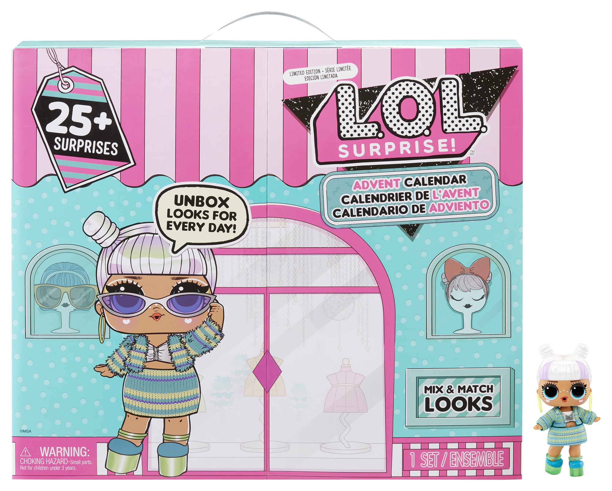 LOL Surprise Advent Calendar 2023 with Makeover Babe 2.0 doll