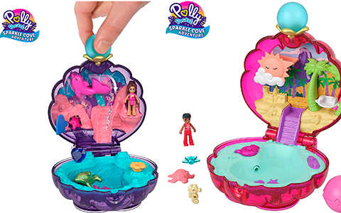New Polly Pocket Sparkle Cove Adventure compacts