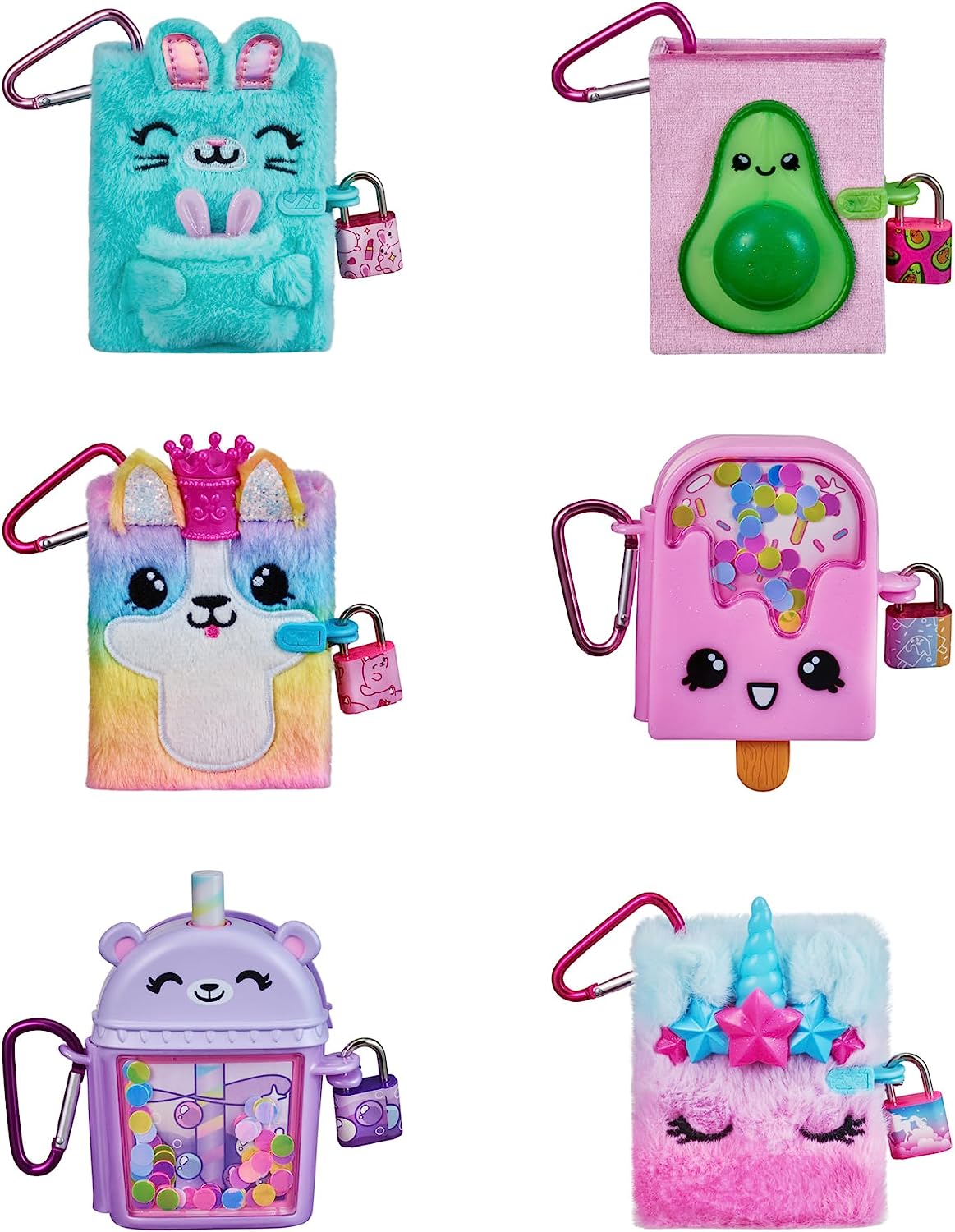  REAL LITTLES My Rainbow Collection, Roller Case, Fridge and  Locker Desk Caddies in One Pack! Plus 57 Mini Toy Surprises!