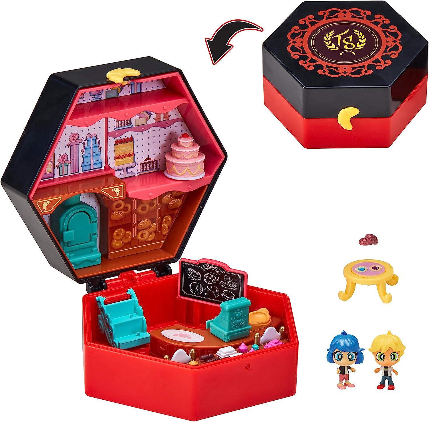 Miraculous Ladybug Chibi Boulangerie and Amusement Park Miracle Box  Playsets 