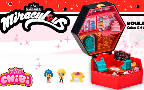 Miraculous Ladybug Chibi Boulangerie and Amusement Park Miracle Box Playsets