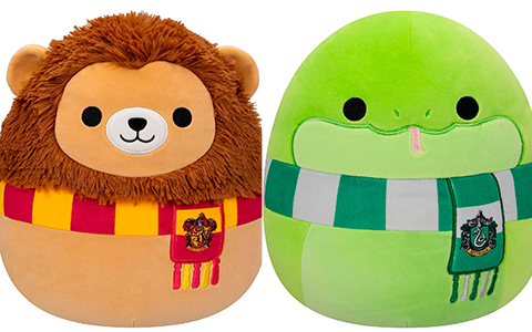 Squishmallows Harry Potter Gryffindor mascots animals of Ravenclaw,  Hufflepuff and Slytherin 