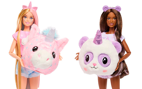 Barbie Cutie Reveal Slumber Party dolls set