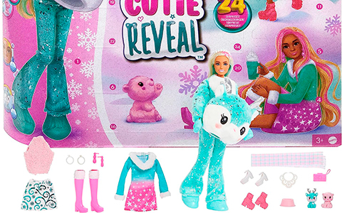 Barbie Cutie Reveal series 6 doll puppy in a plush green frog costume -  HRK24 BarbiePedia