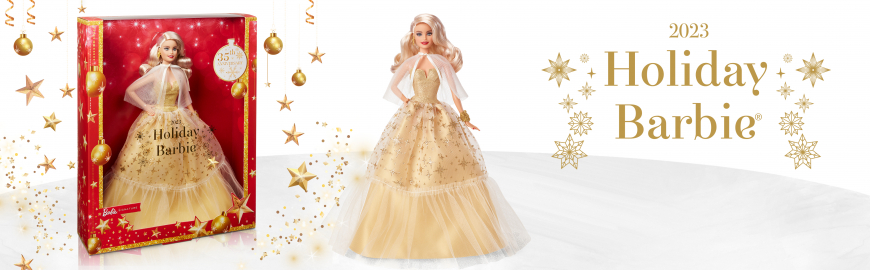 Barbie Signature Holiday Barbie 2023 blonde doll HJX08