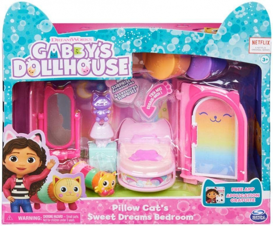 Original Dreamworks Gabby's Dollhouse Groovy Music Room Deluxe Playset with  Daniel James DJ Catnip Figure, Furniture Accessories, Doll House Toys for  Girls, Gabby Girl