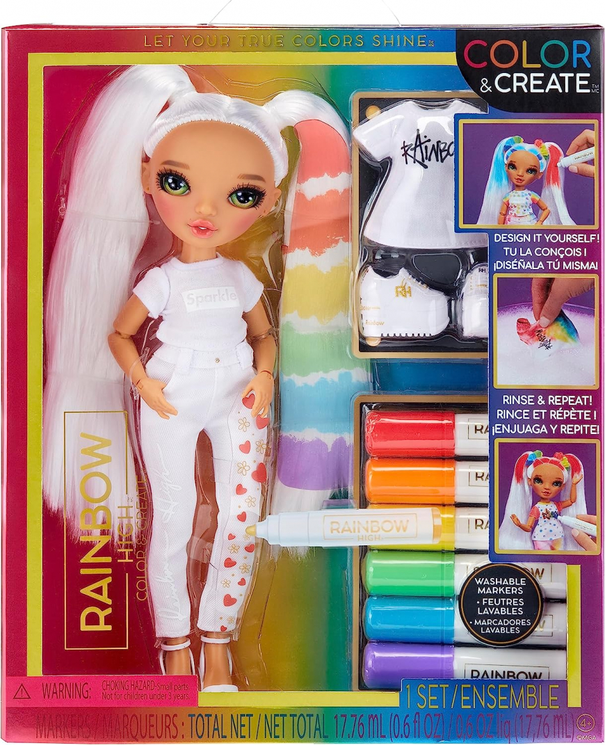 Rainbow High Color and Create Custom Doll Green eyes