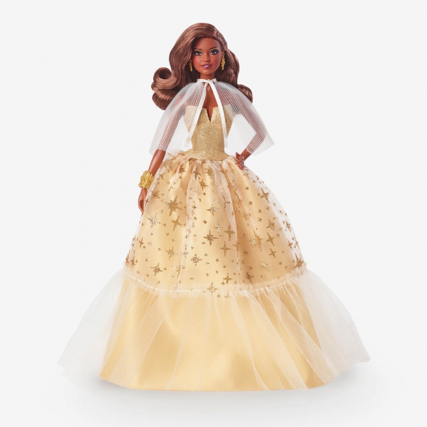 Barbie Signature Holiday Barbie 2023 brown hair doll