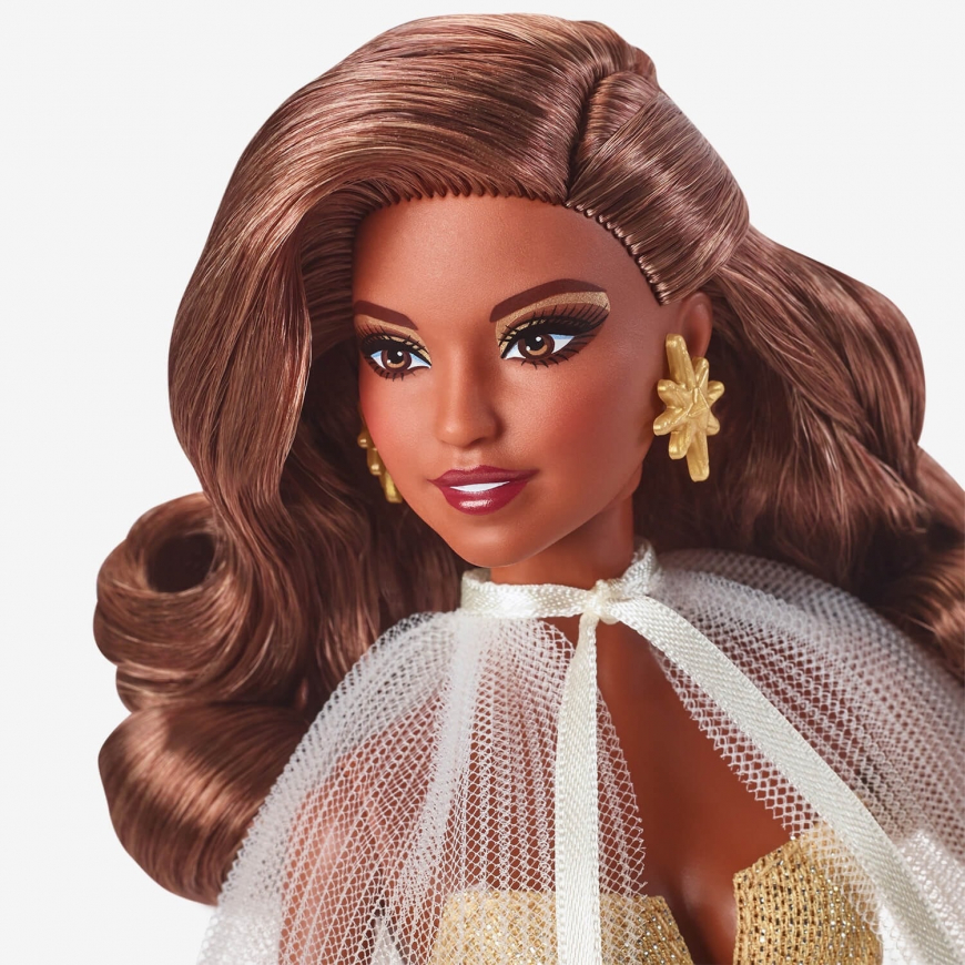 Barbie Signature Holiday Barbie 2023 brown hair doll
