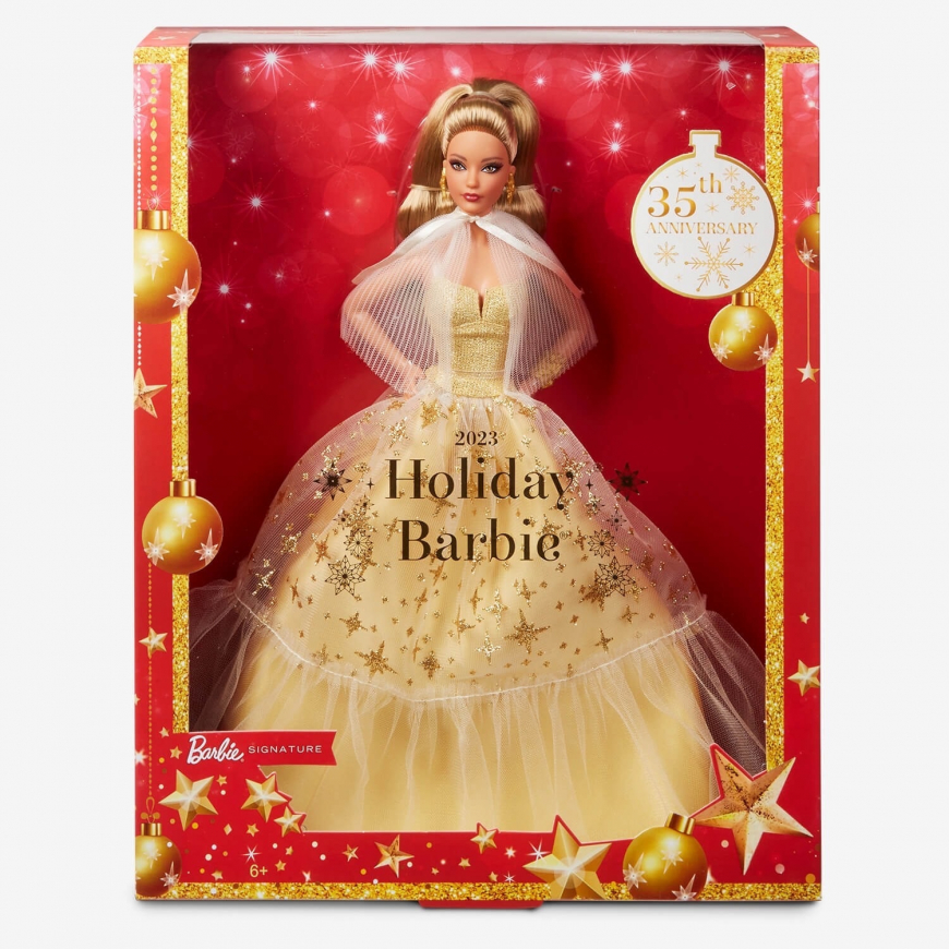 Barbie Signature Holiday Barbie 2023 golden blonde hair doll ( Karl  sculpt)