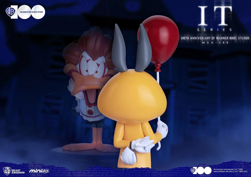 Looney Tunes and IT Beast Kingdom Warner Bros. 100th Anniversary figures Bugs Bunny Daffy Duck Pennywise