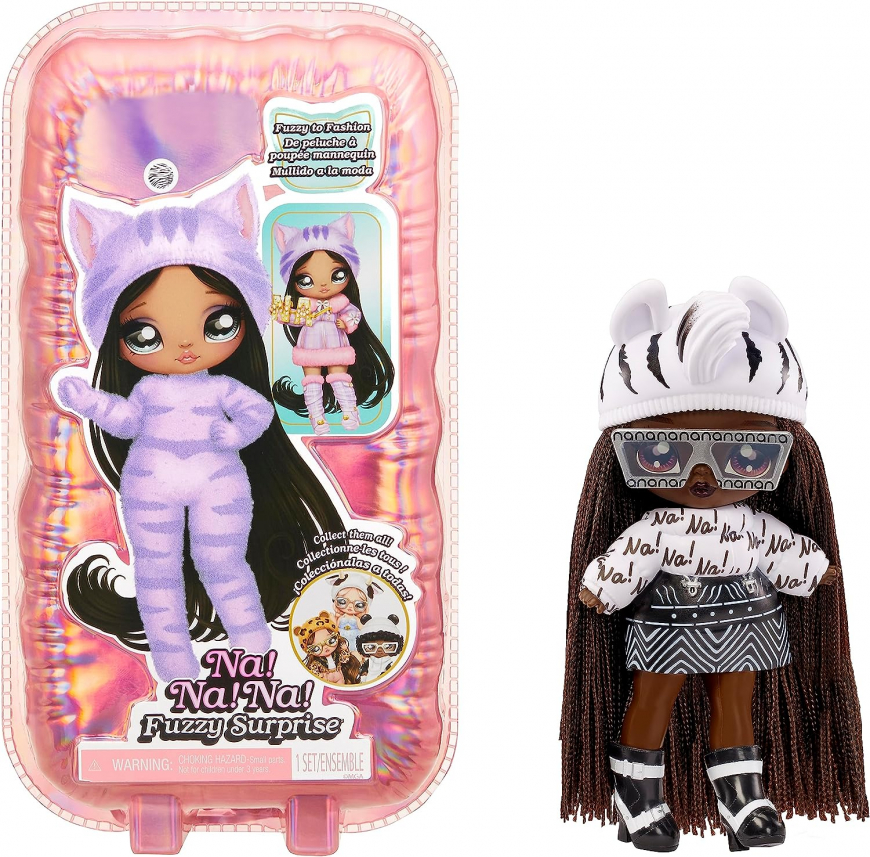 Na Na Na Surprise Fuzzy Surprise Zebra girl doll