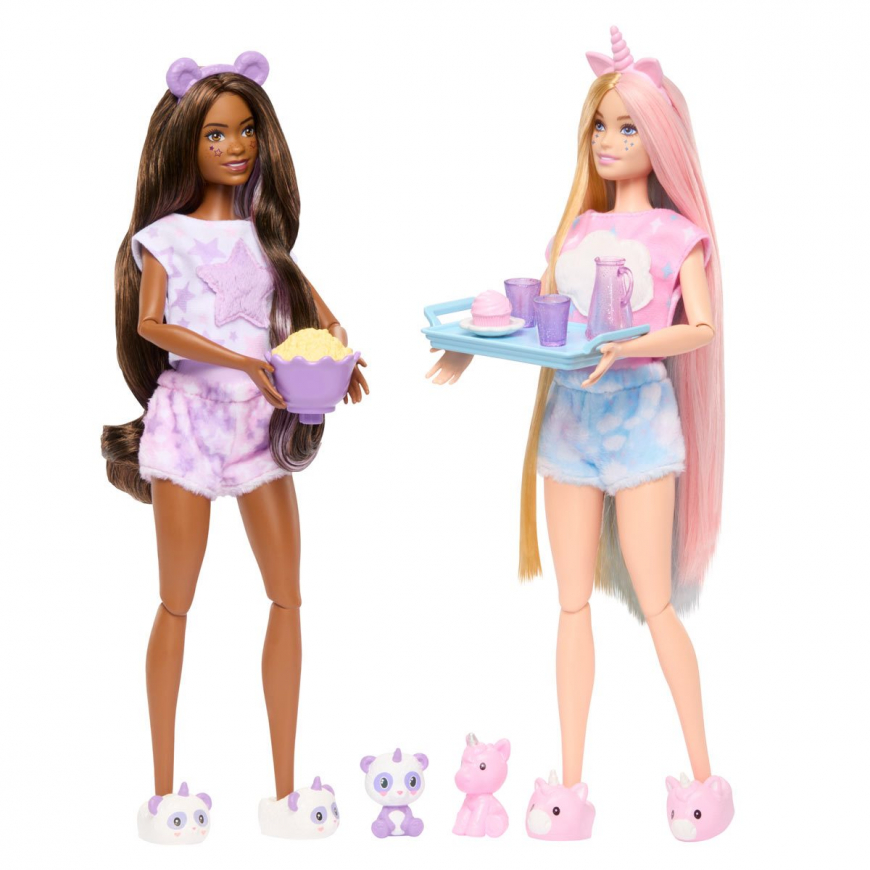 Barbie Cutie Reveal Slumber Party doll set