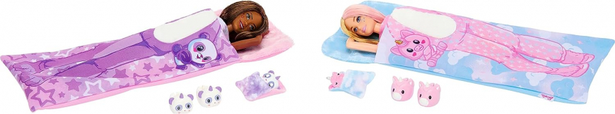 Barbie Cutie Reveal Slumber Party dolls set