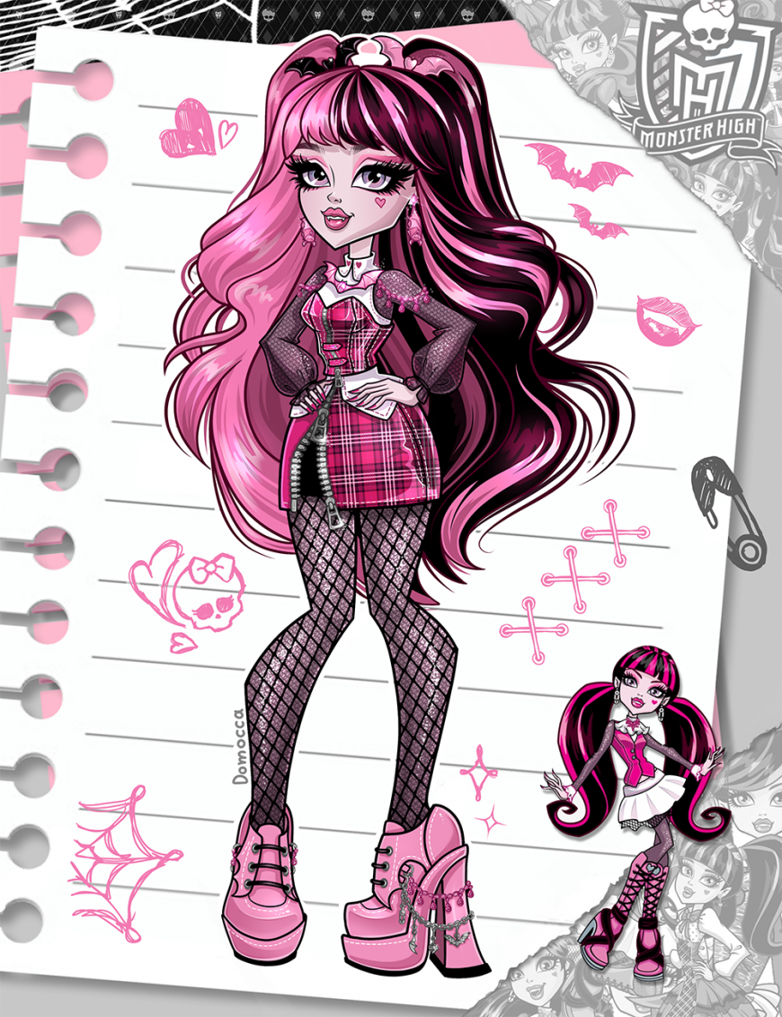 Monster High fanart and redesign from Domocca pictures