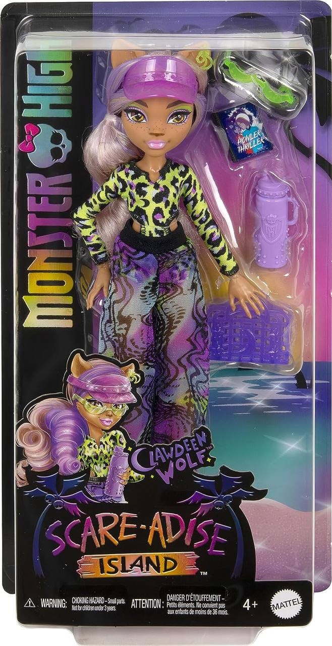 Monster High Scare-adice Island Clawdeen doll
