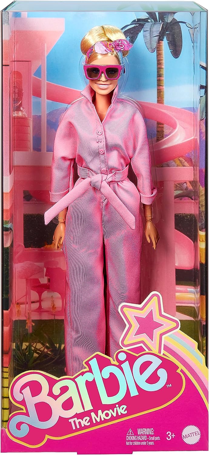 Barbie: The Movie Collectible Doll Margot Robbie as in Pink Western Outfit,  Pink,silver