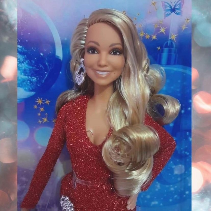 Mariah Carey X Barbie Holiday Doll out of the box photo