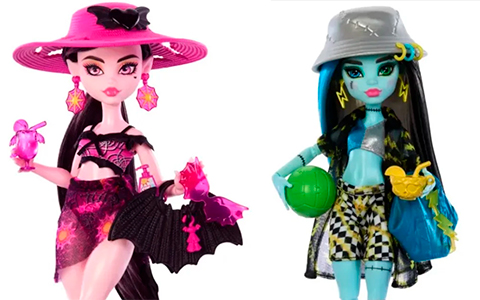 Monster High Scare-adice Island dolls - Draculaura, Clawdeen Wolf, Frankie Stein, Lagoona Blue and Heath Burns
