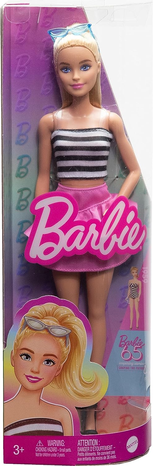 Barbie Fashionistas Doll 2023 Black & White outfit HRH11