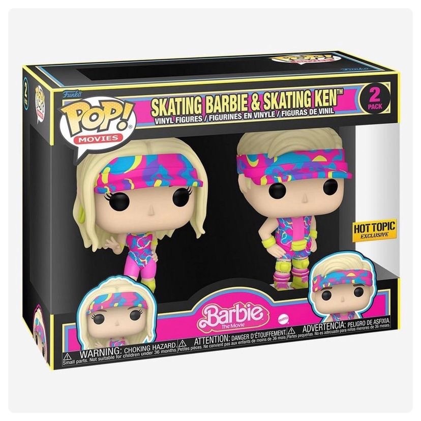 Funko Pop Barbie Movie Skating Barbie and Ken figures 2 pack