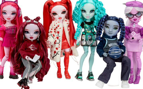 Shadow High series 3 dolls: Berrie Skies, Pinkie James, Rosie Redwood, Scarlet Rose, Oliver Ocean and Lavender Lynn