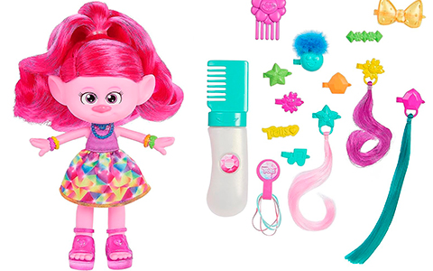 Mattel Trolls 3 Band Together Hair-Tastic Queen Poppy Doll