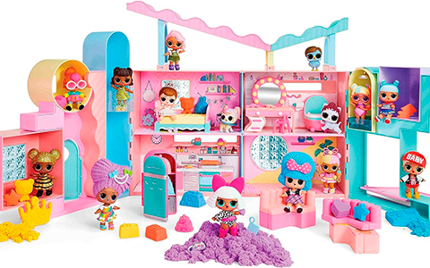 LOL Surprise Squish Sand Magic House 2023 LOL tots doll scale