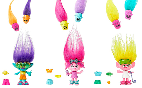 Trolls 3 Band Together Hair Pops mini dolls