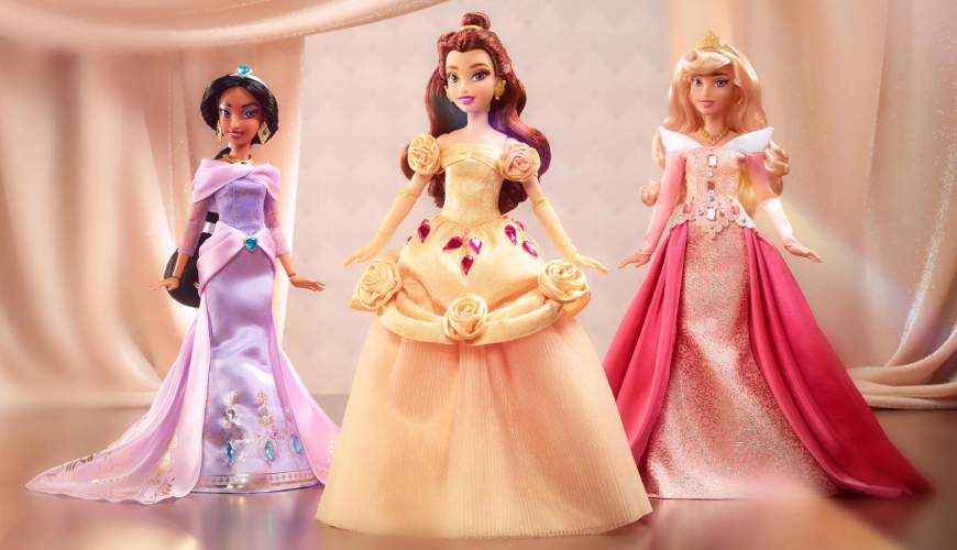 Mattel Disney Princess Radiance Collection dolls: Belle, Sleeping Beauty and Jasmine