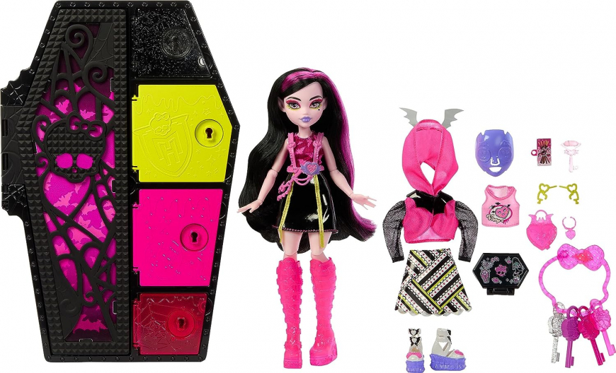 Monster High Skulltimates Secrets Neon Frights series 3 Draculaura doll