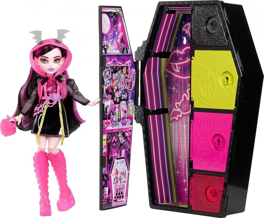 Monster High Skulltimates Secrets Neon Frights series 3 Draculaura doll