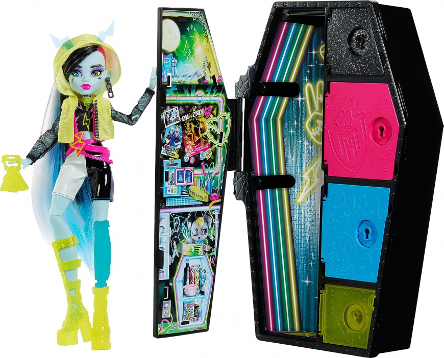 Monster High Skulltimates Secrets Neon Frights series 3 Frankie Stein doll