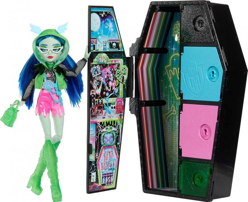 Monster High Skulltimates Secrets Neon Frights series 3 Ghoulia Yelps doll