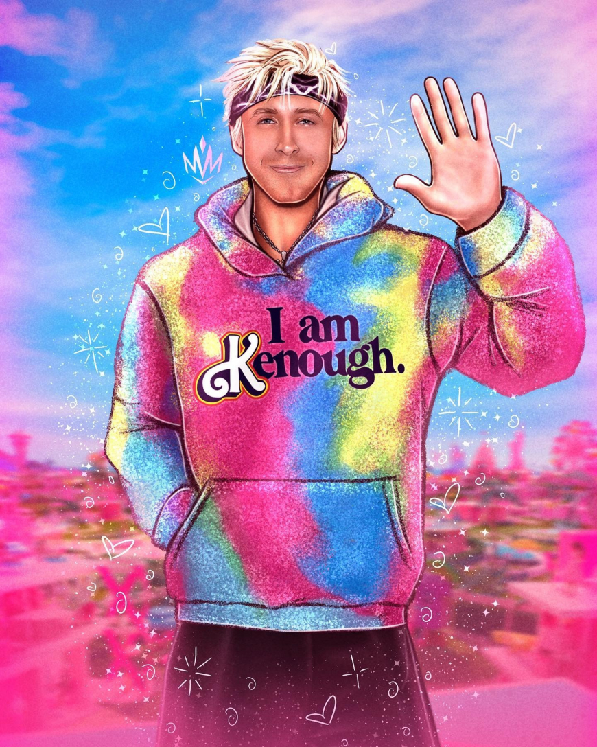 Ryan Gosling Ken in "I am Kenough" hoodie