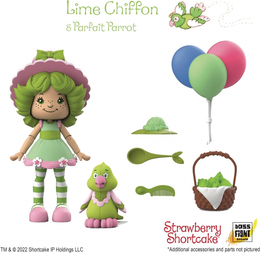 Lime Chiffon and Parfait Parrot Action Figure