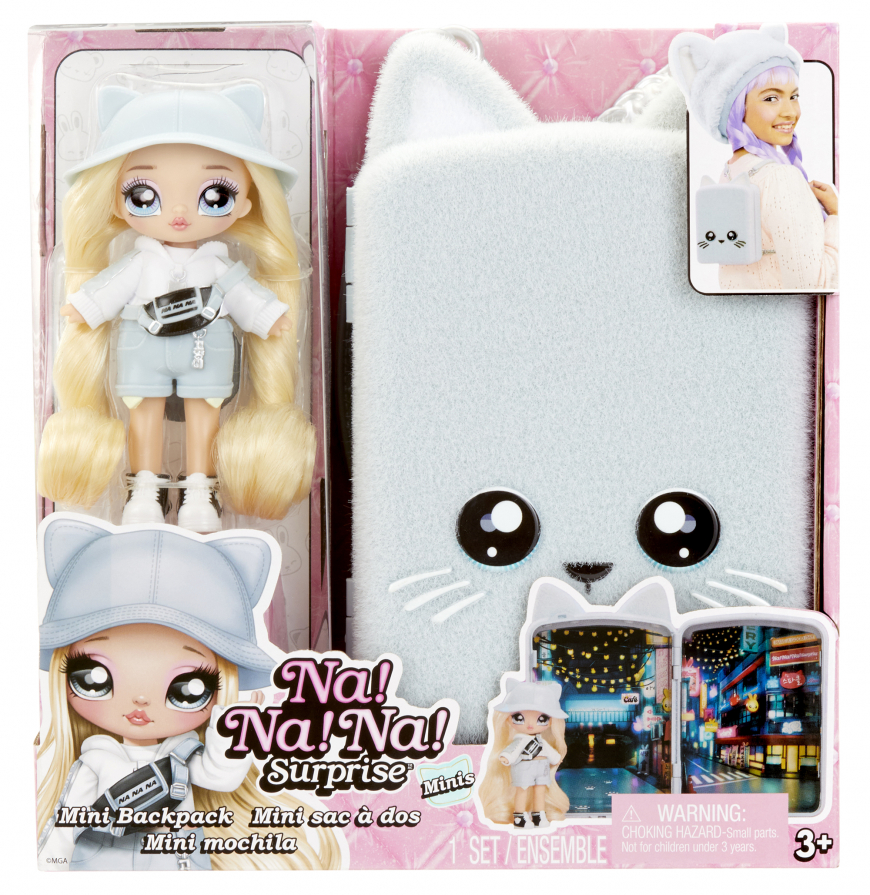 Na Na Na Surprise Mini Backpack with Cat doll