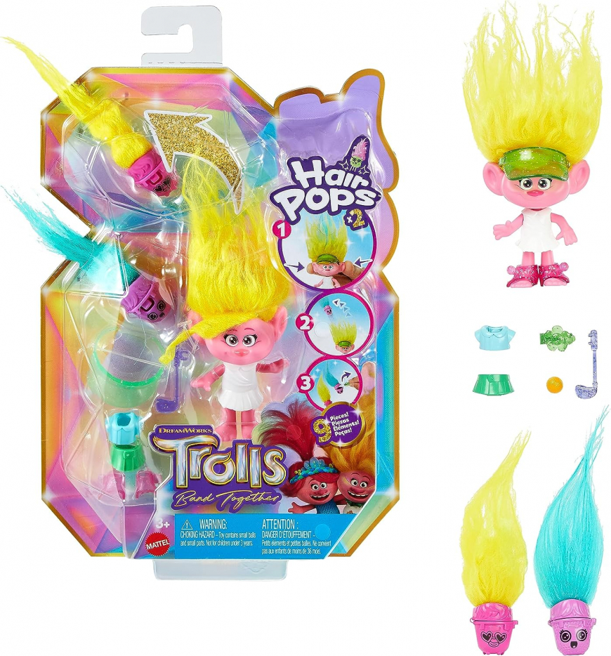 Trolls 3 Band Together Hair Pops Viva doll