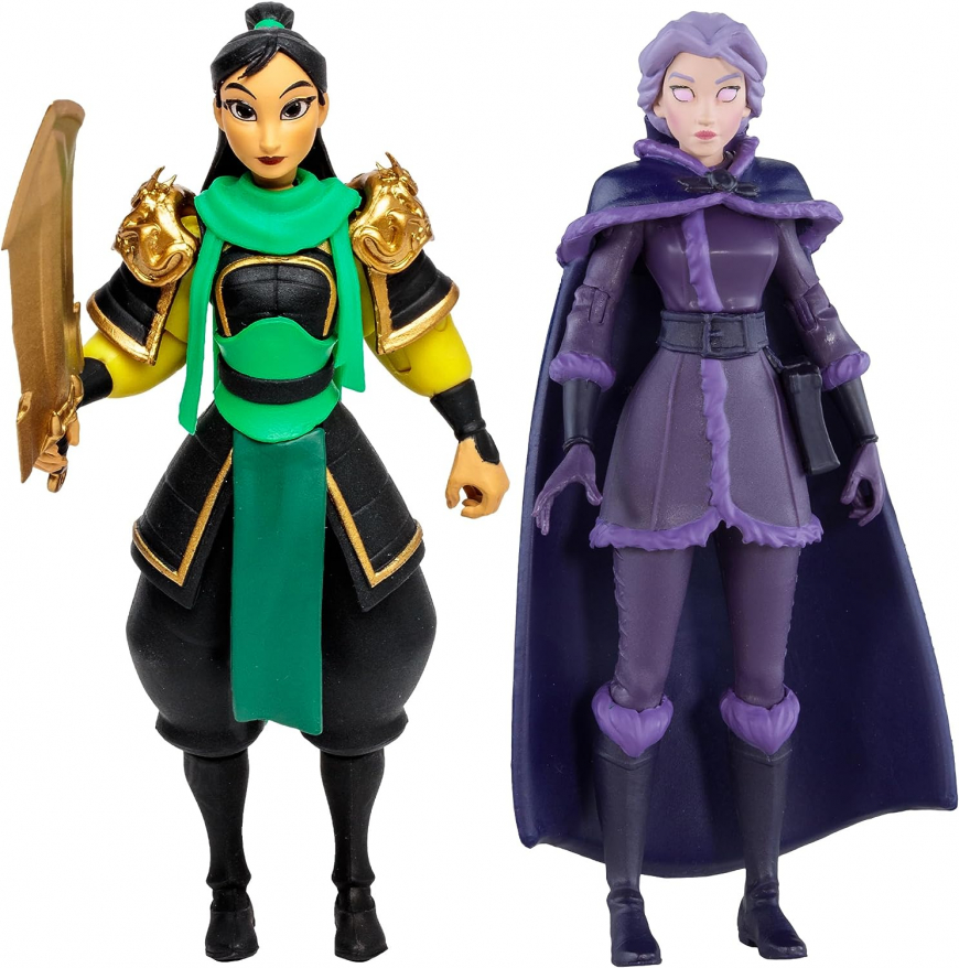 Disney MIRRORVERSE Princess Pack - Ariel, Mulan and Fractured Belle figures gold label