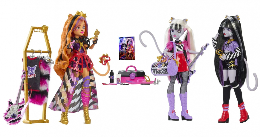 Monster High G3 Purrsephone, Meowlody and Toralei Hissfits 3 pack dolls