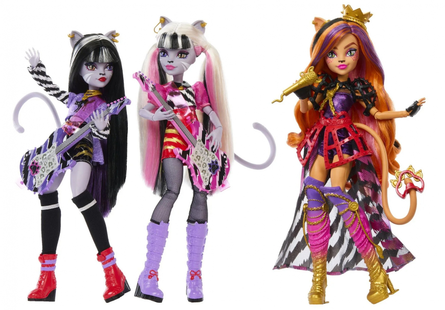 Monster High G3 Purrsephone, Meowlody and Toralei Hissfits 3 pack dolls