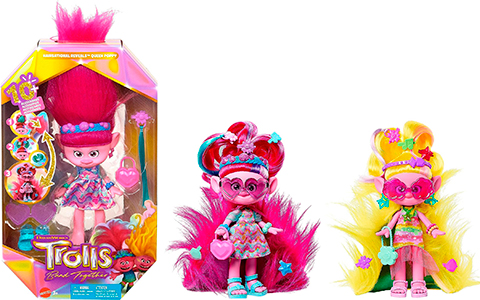 Trolls Band Together Hairsational Reveals dolls Queen Poppy and Viva