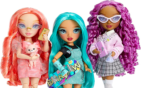 Rainbow High New Friends dolls 2023 Pinkly Paige, Lilac Lane, Blu Brooks