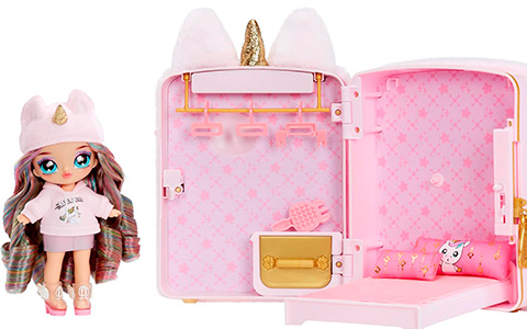 Na Na Na Surprise 3-in-1 Backpack Bedroom Unicorn Playsets - Britney Sparkles and Whitney Sparkles