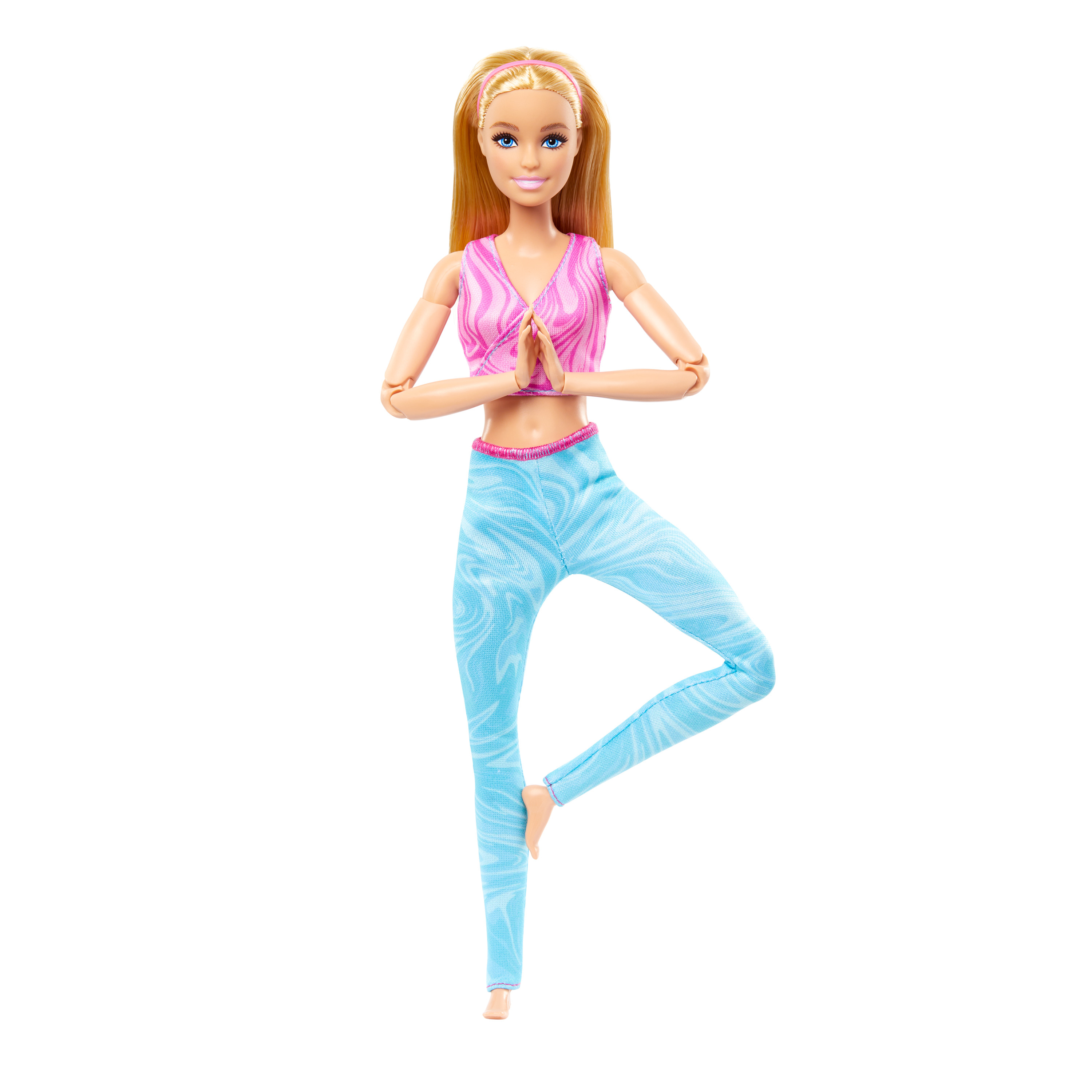 BARBIE Made to Move Doll with Green Dress (Green) Showing Different Yoga  Poses