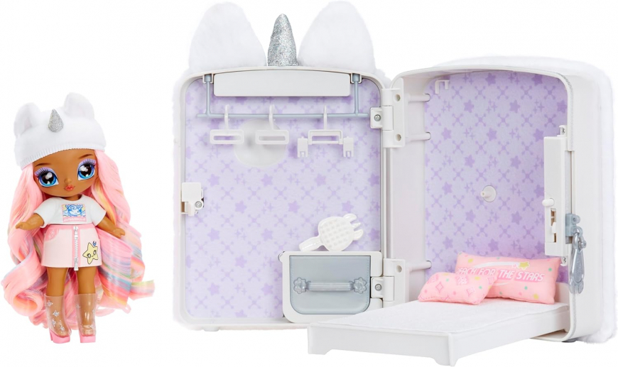 Na! Na! Na! Surprise 3-in-1 Backpack Bedroom Unicorn Playset - Britney Sparkles