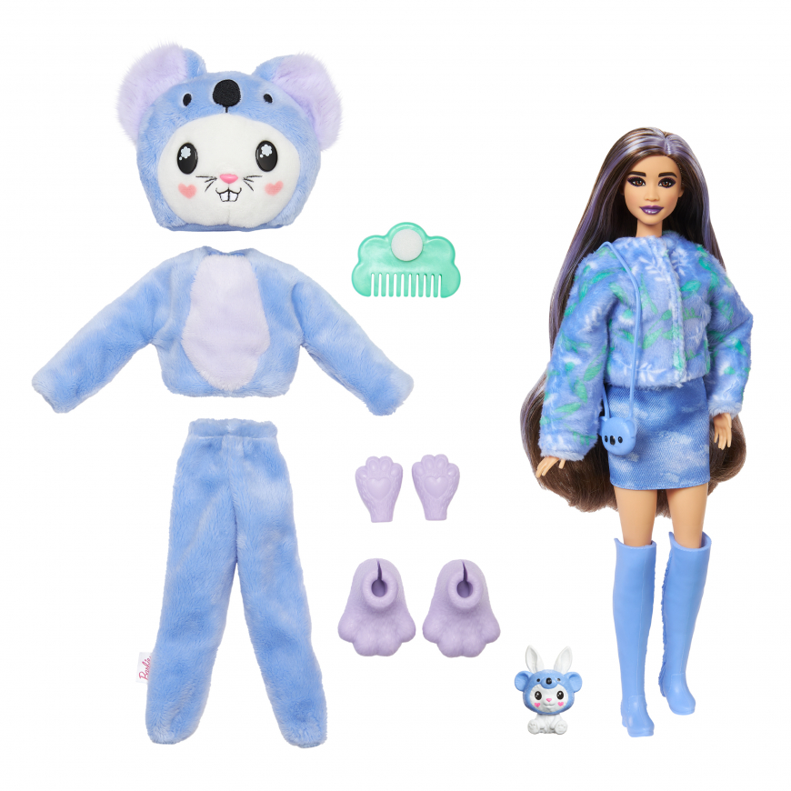 Barbie Cutie Reveal HRK26 doll bunny in plush koala costume
