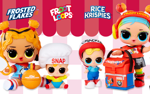 LOL Surprise Loves Mini Bites Kellogg's Deluxe set with 5 dolls