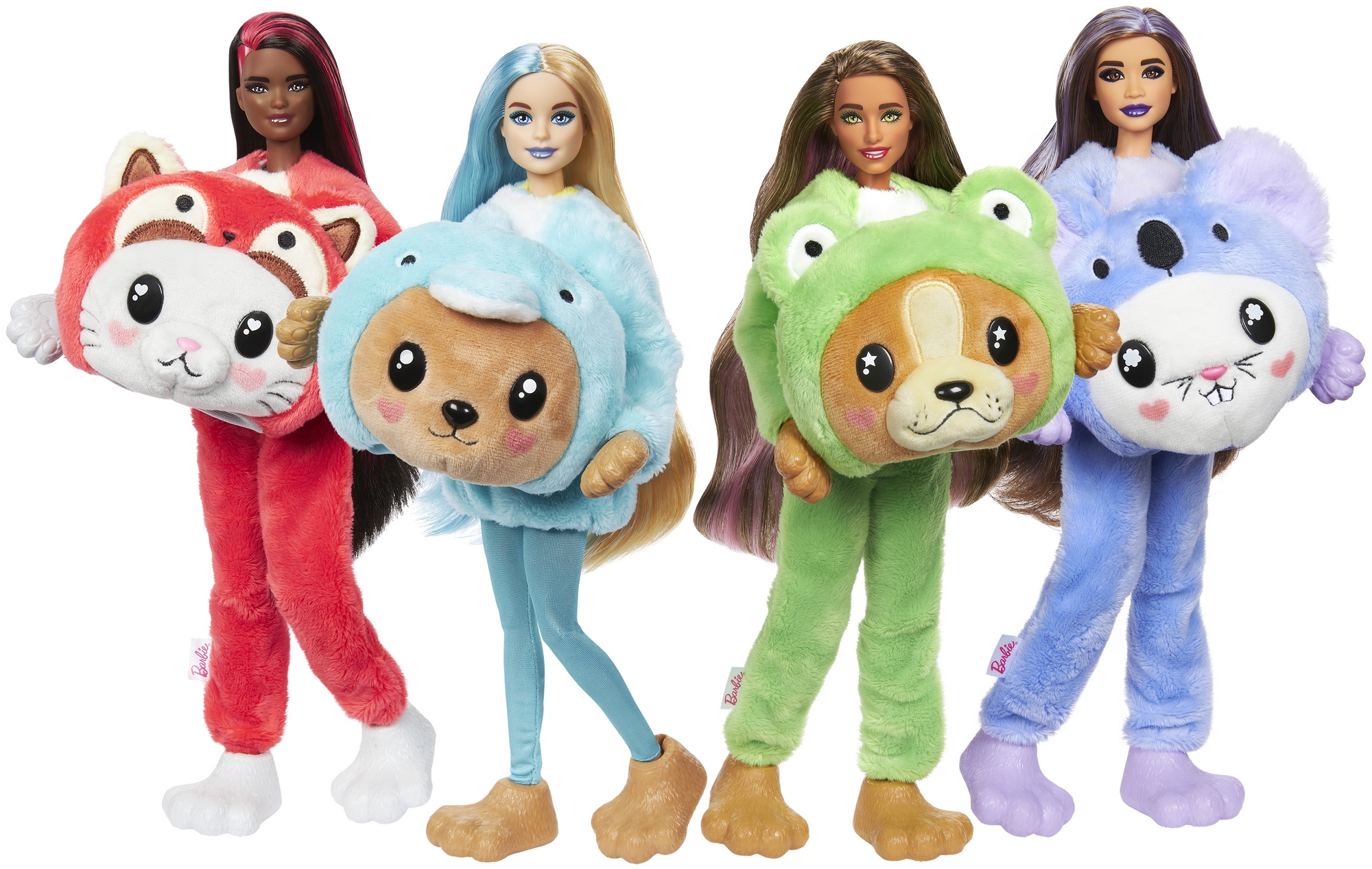 Barbie Cutie Reveal Series 2 dolls: Bear, Llama, Unicorn and Sloth 